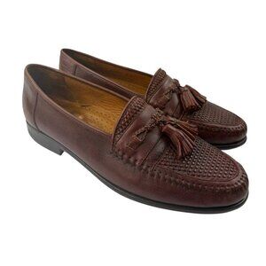 *Sandro Kappa Comfort Tassle Loafer Dress Shoes Mens 10D Oxblood Leather Classic